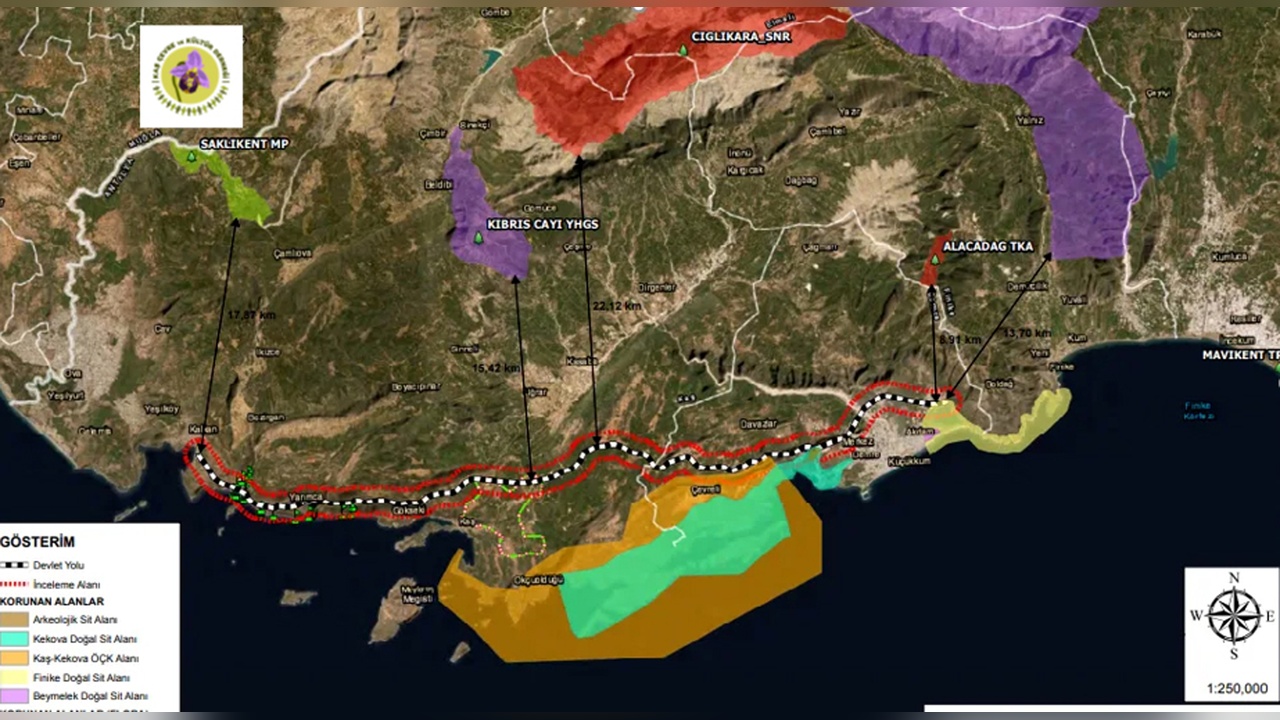 Finike-Kalkan Bölünmüş Yol Projesine Karşı Üç Dava Açıldı
