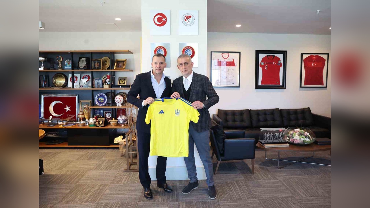 Andriy Shevchenko, TFF Başkanı Hacıosmanoğlu ile Bir Araya Geldi