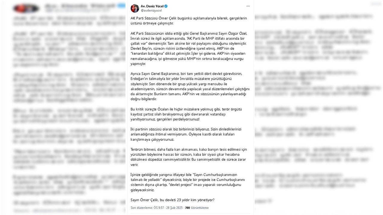 CHP'li Yücel'den Özel Açıklamaları Üzerine Değerlendirme