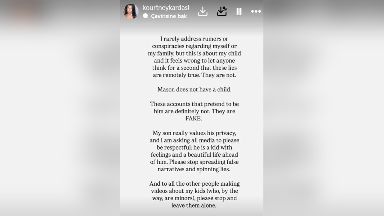 Kourtney Kardashian, Oğlunun Baba Olduğu İddialarını Yalanladı