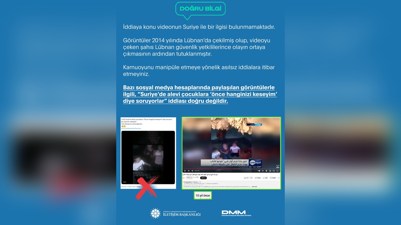 Suriye'deki Video İçin Dezenformasyon Açıklaması Yapıldı
