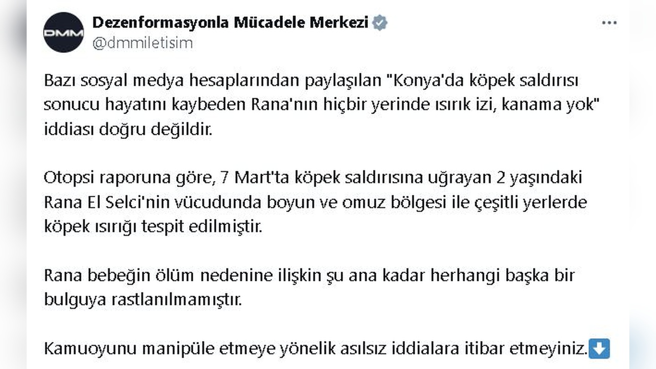DMM, Köpek Saldırısında Hayatını Kaybeden Rana Hakkında Bilgi Verdi