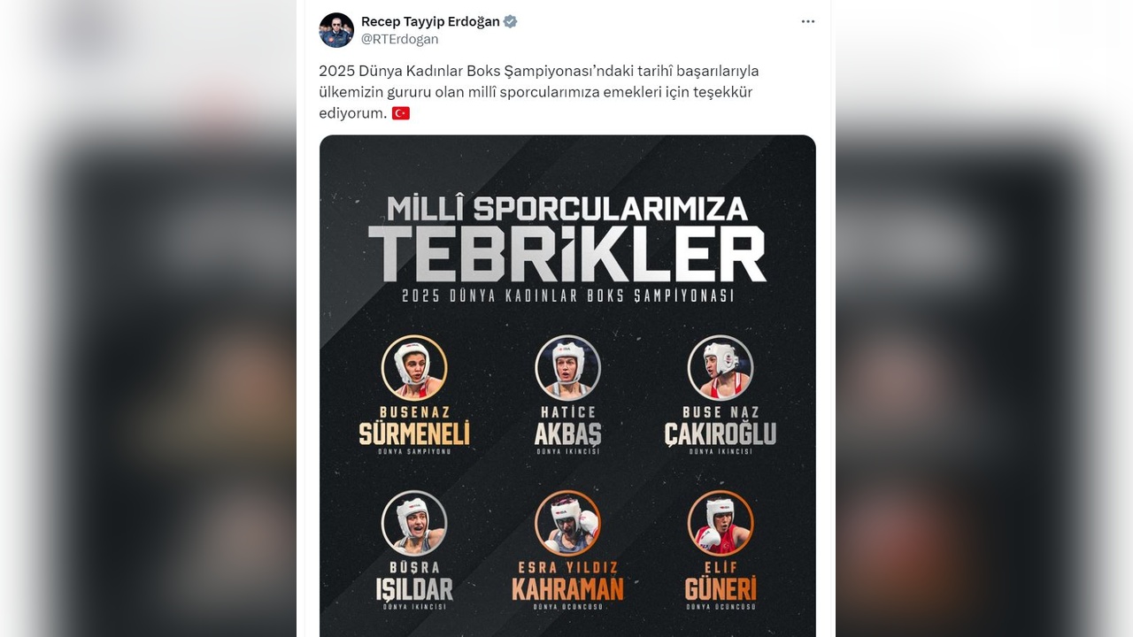 Cumhurbaşkanı Erdoğan, Kadın Milli Sporcuları Kutladı