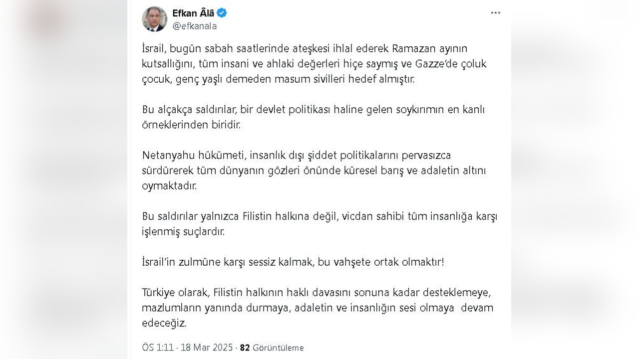 AK Parti'den Netanyahu Hükümeti'ne Sert Eleştiri