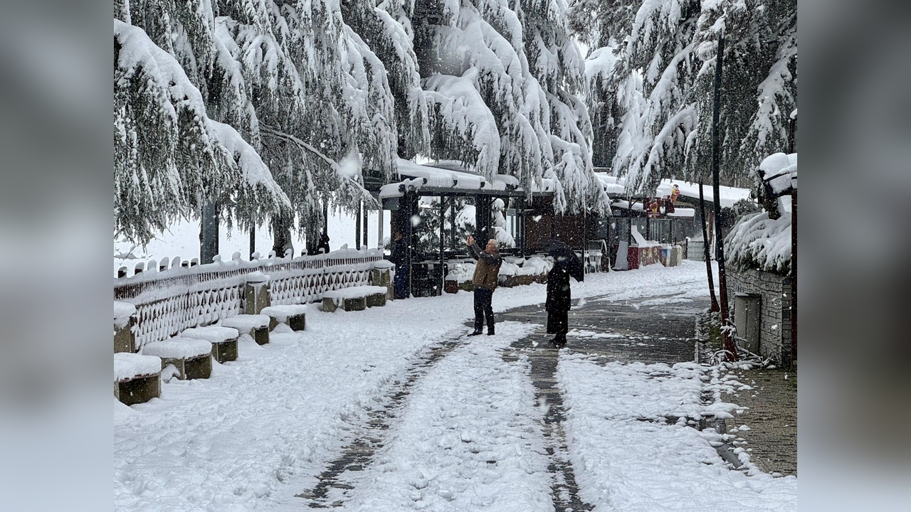 Boztepe Seyir Terası'nda Büyüleyici Kar Manzarası