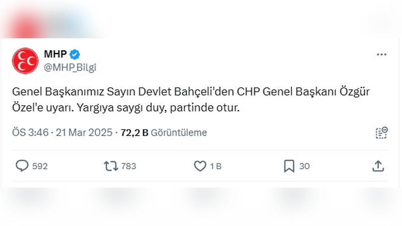 Bahçeli, Özel ile Yargı Üzerine Görüşlerini Paylaştı
