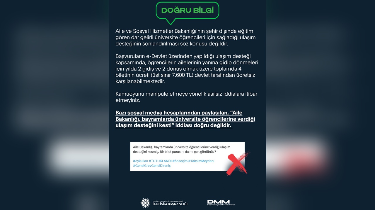 Ulaşım Desteği İddiaları Yalanlandı