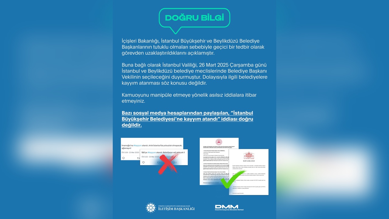 İletişim Başkanlığı, İBB'ye Kayyım Atandığı İddialarını Yalanladı