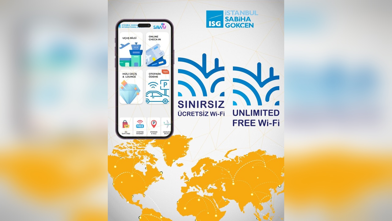 Sabiha Gökçen Havalimanı'nda Ücretsiz İnternet Dönemi Başladı