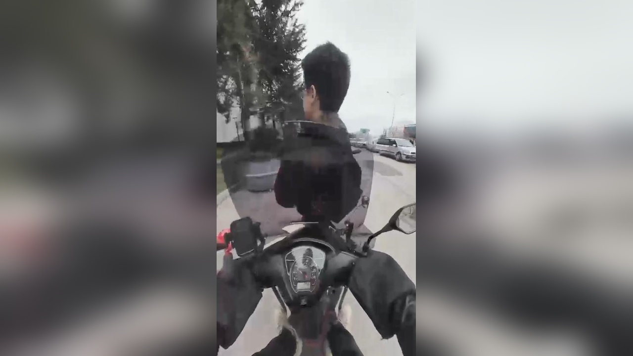 Motosiklet Kazası Kask Kamerasında Görüntülendi