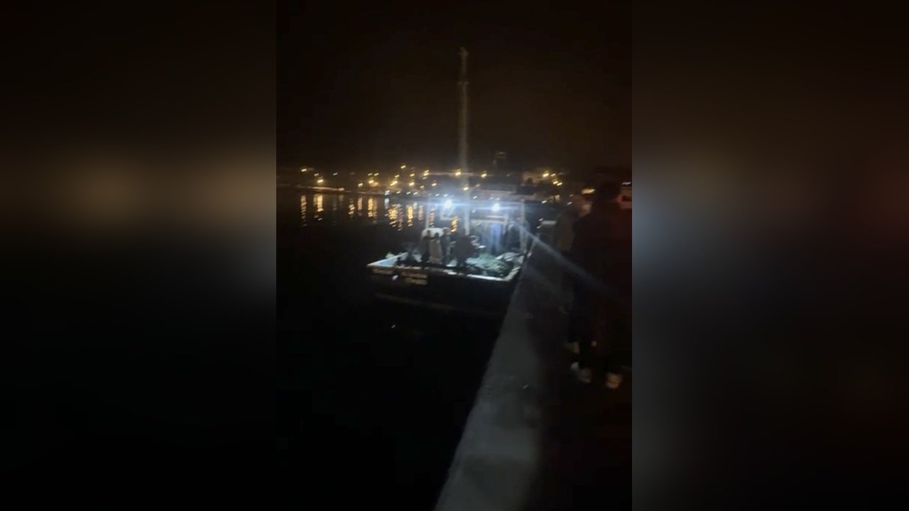 Otomobil denize düştü, sürücü kurtuldu