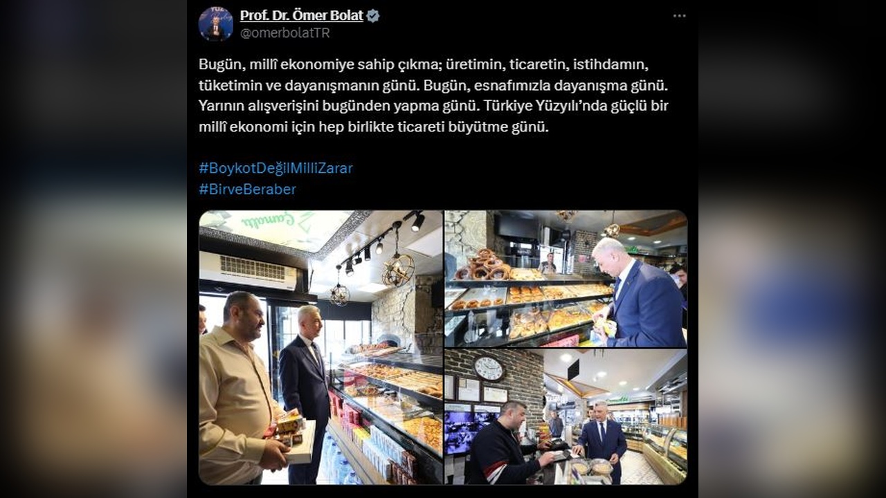 Bakan Bolat'tan Ekonomi Vurgusu