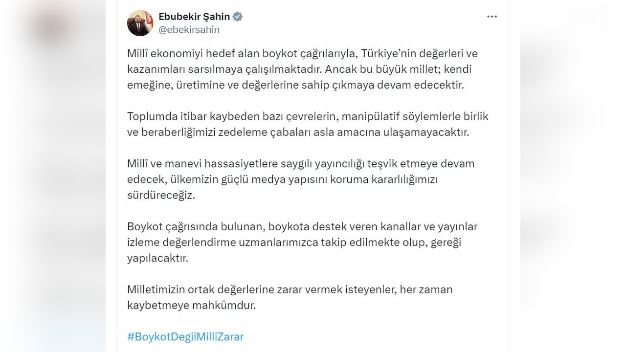 RTÜK, Boykot Destekleyen Yayınları İzliyor
