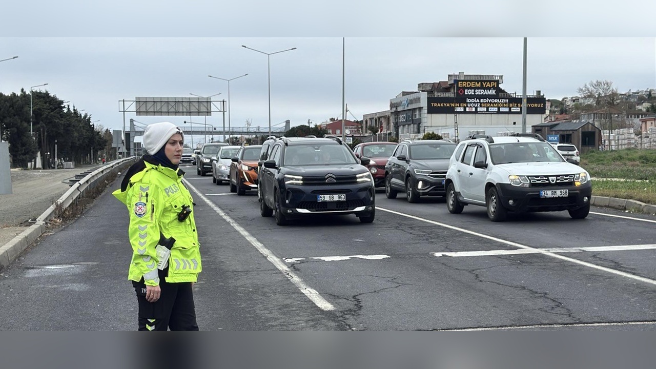 Trafik Denetimleri Tekirdağ-İstanbul Yolunda Yoğunlaştırıldı