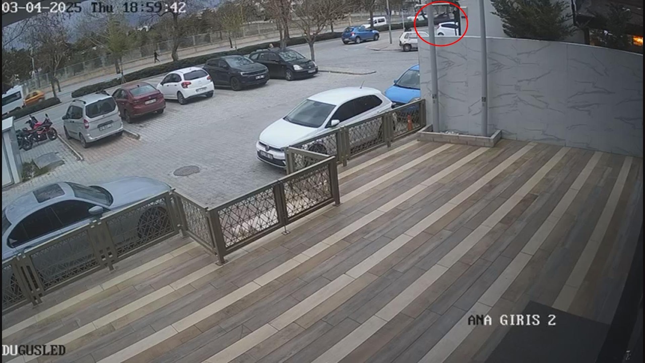Kaza Anı Güvenlik Kamerasında Kaydedildi