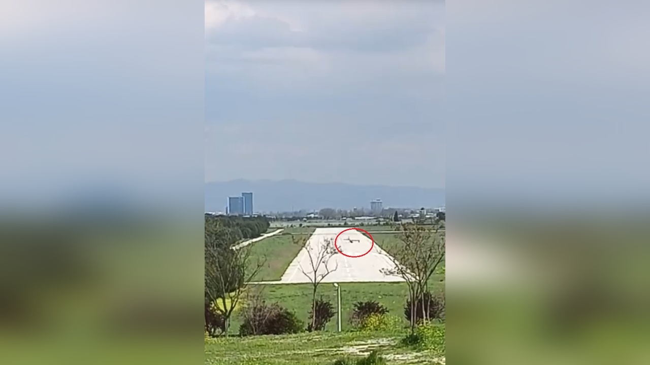 Uçak İnişi Sırasında Pervane Piste Çarptı, İki Kişi Yaralandı