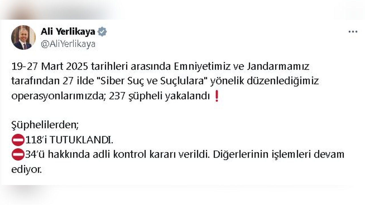 Siber Suçlarla Mücadelede Büyük Operasyon: 118 Gözaltı