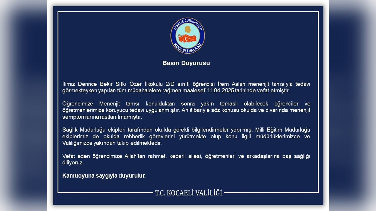 Okulda Rahatsızlanan Öğrenci Hastanede Hayatını Kaybetti
