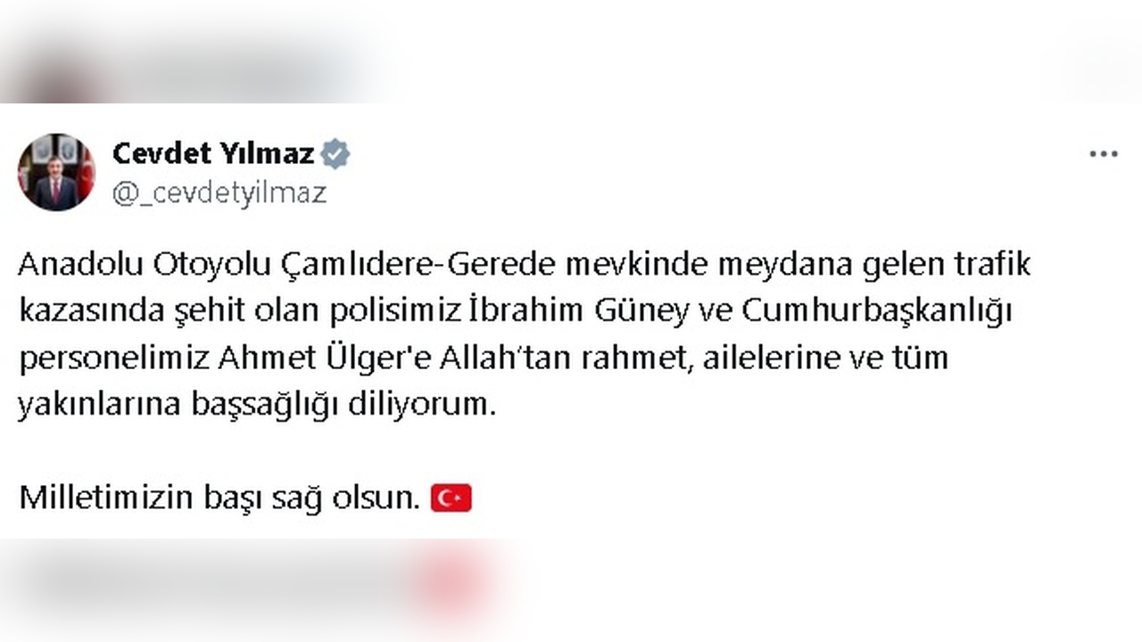 Otomobil Tankere Çarptı: 1 Polis Şehit, 1 Ölü