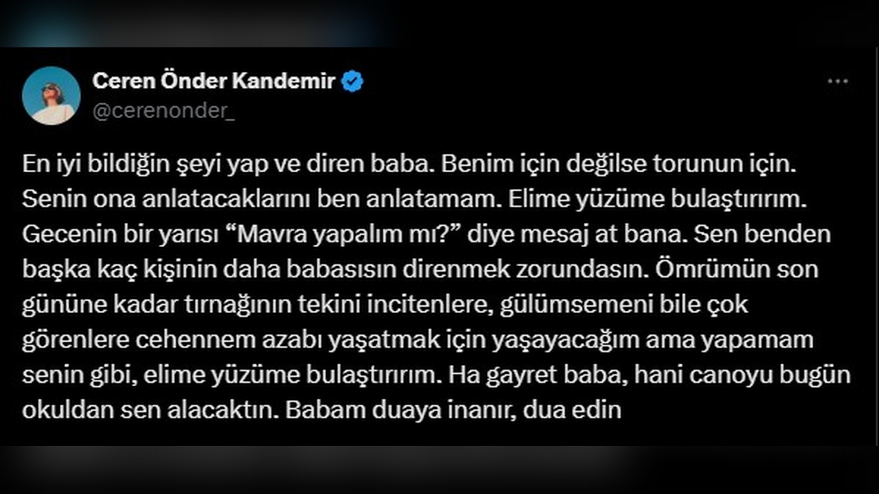 Sırrı Süreyya Önder'in Kızından Sosyal Medyada Dikkat Çeken Paylaşım