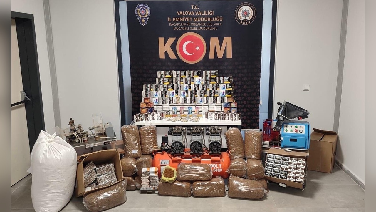 Yalova'da Kaçak Tütün Operasyonunda 8 Gözaltı