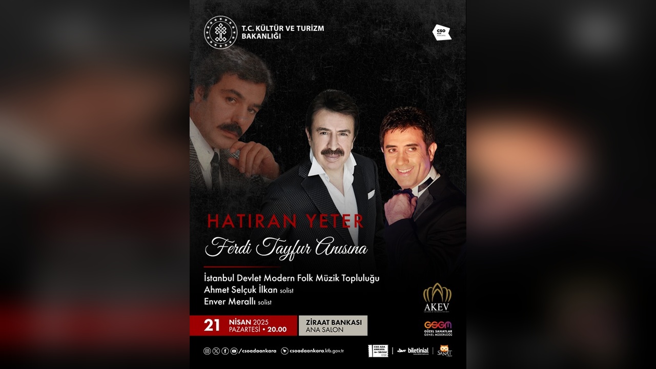 Ankara'da Ferdi Tayfur Anısına 'Hatıran Yeter' Konseri Düzenlendi