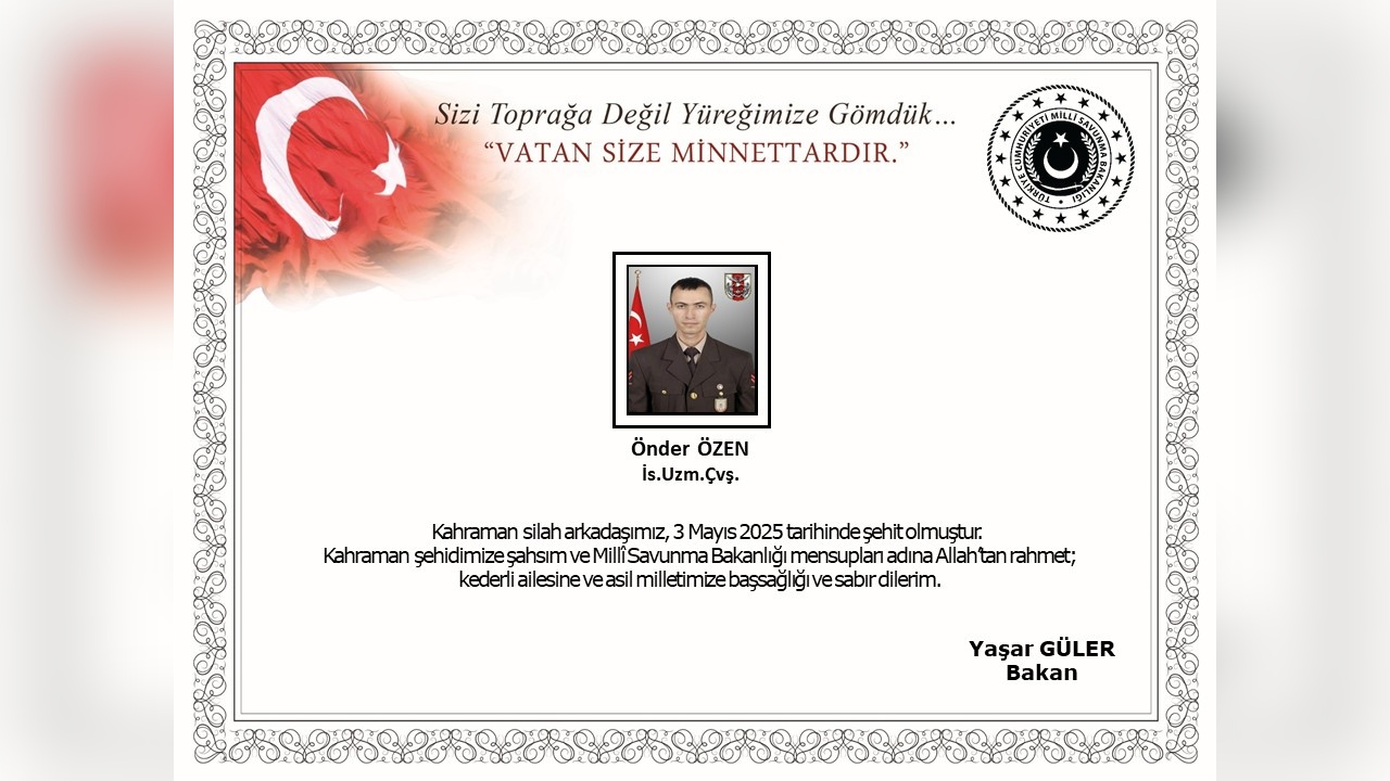 Pençe-Operasyonu Bölgesinde Mayına Basan Uzman Çavuş Şehit Düştü