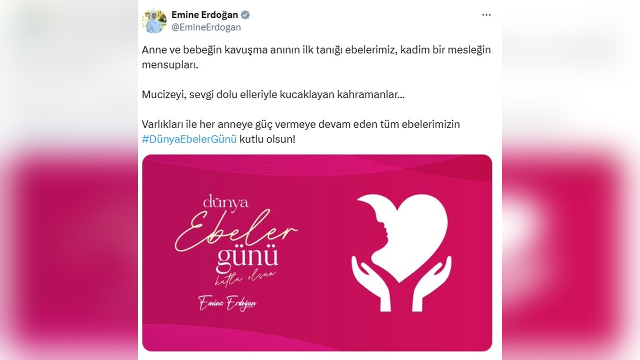 Emine Erdoğan, Dünya Ebeler Günü'nü Kutladı