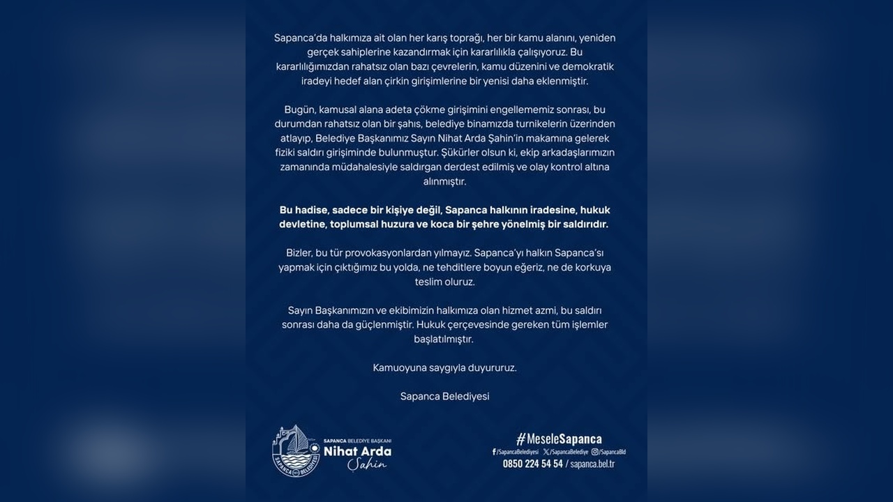 Belediye başkanına saldırı girişiminde bulunan şüpheli gözaltına alındı