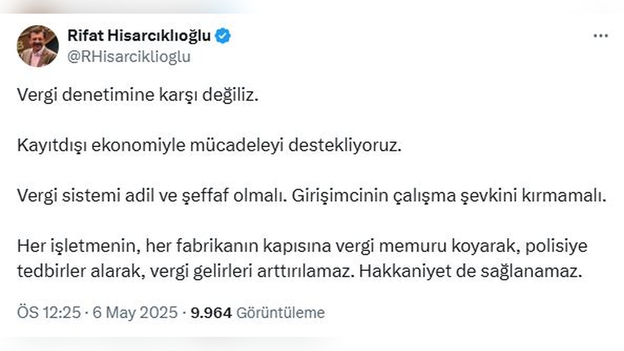 TOBB Başkanı Hisarcıklıoğlu kayıt dışı ekonomiyle mücadeleyi destekliyoruz dedi