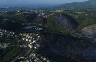 Bursa’nın yanan ciğerleri havadan görüntülendi