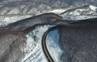 Bolu Dağı’ndan eşsiz kar manzarası