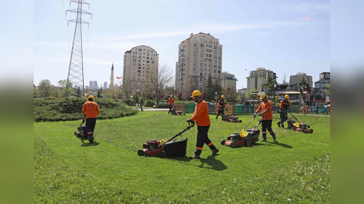 Çankaya Belediyesi, Parklarda Bakım ve Onarım Çalışmalarını Sürdürüyor
