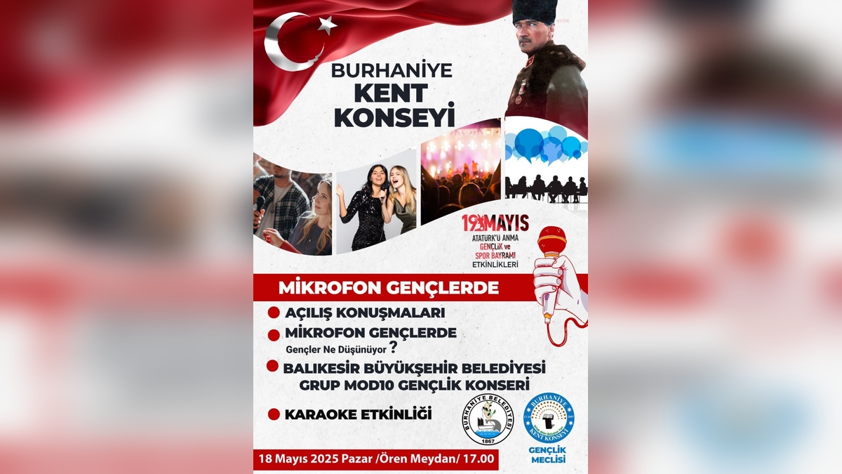 Burhaniye'de 19 Mayıs Kutlamaları: Gençler Mikrofonu Ele Geçiriyor