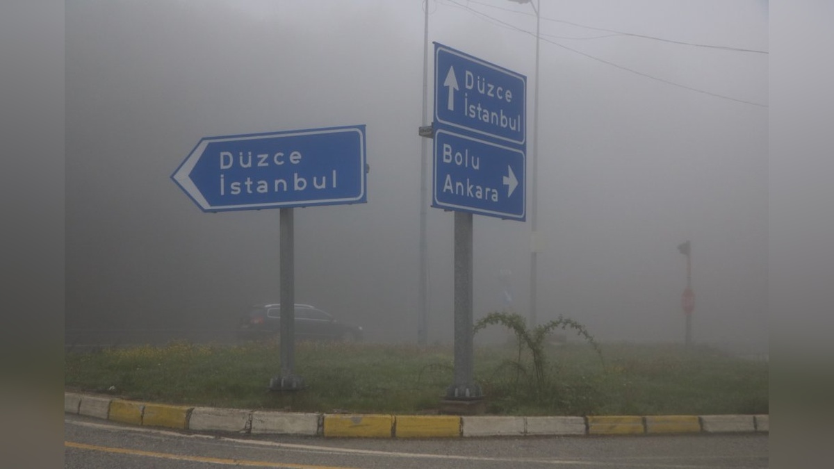 Bolu Dağı'nda Yoğun Sis: Görüş Mesafesi 25 Metreye Düştü