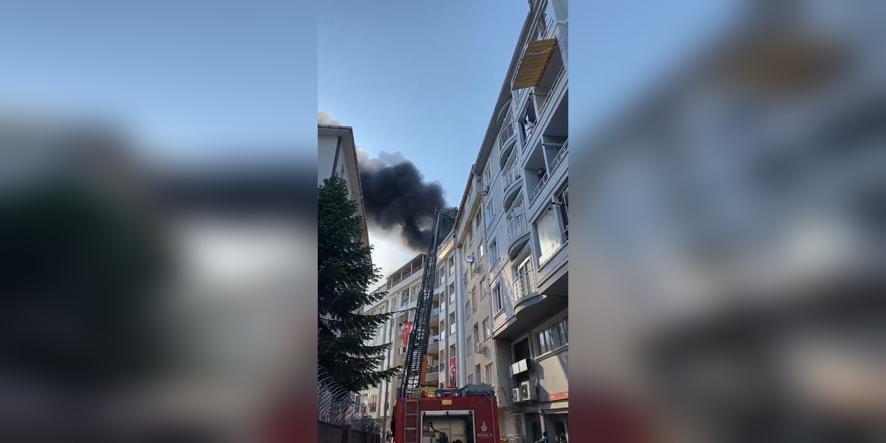 Eyüpsultan'da 7 katlı binada yangın