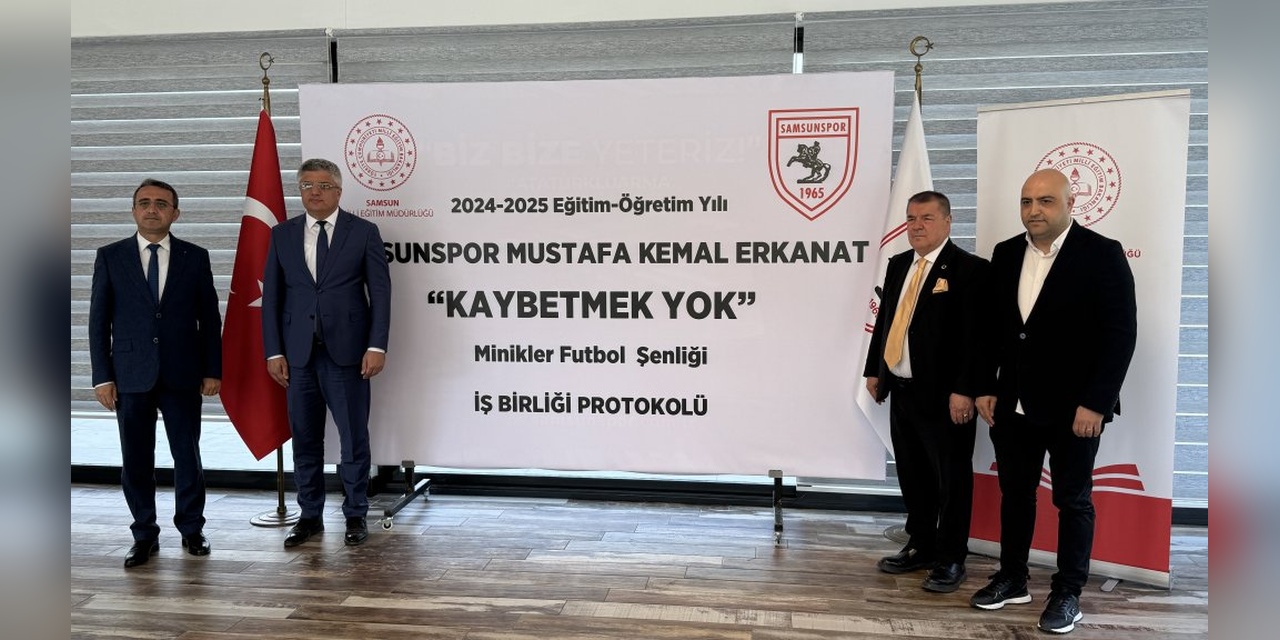 Samsunspor ve İl Milli Eğitim Müdürlüğü, Minikler Futbol Şenliği için iş birliği yaptı