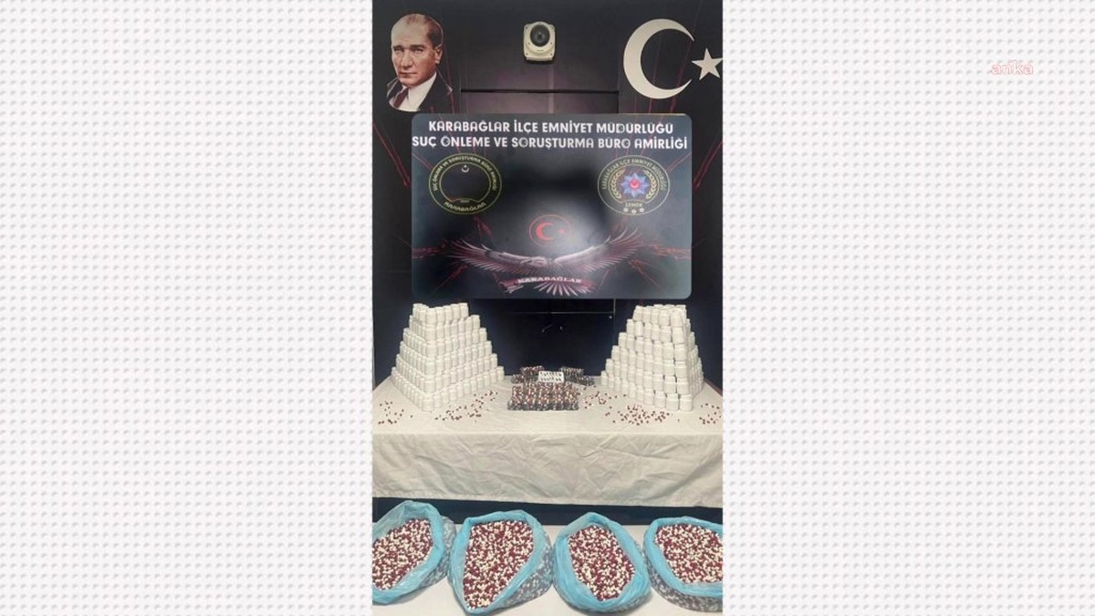 İzmir'de büyük uyuşturucu operasyonu: 46 bin ecza maddesi ele geçirildi