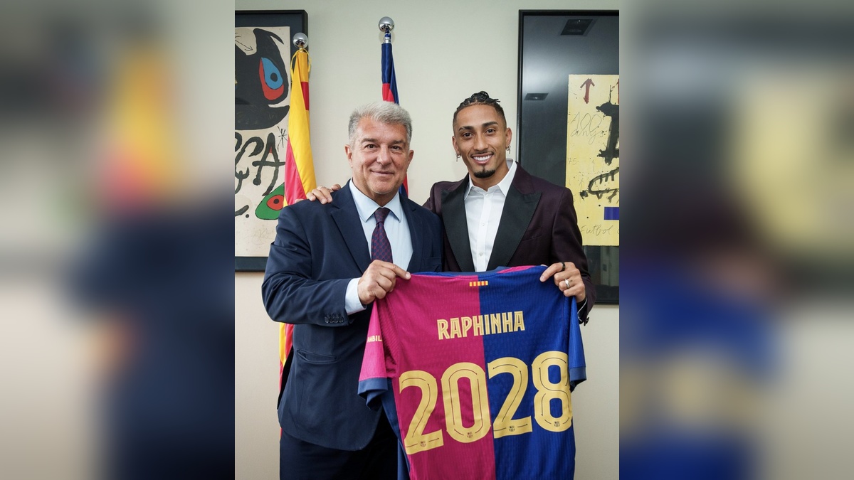Barcelona, Raphinha ile 2028'e kadar sözleşme imzaladı