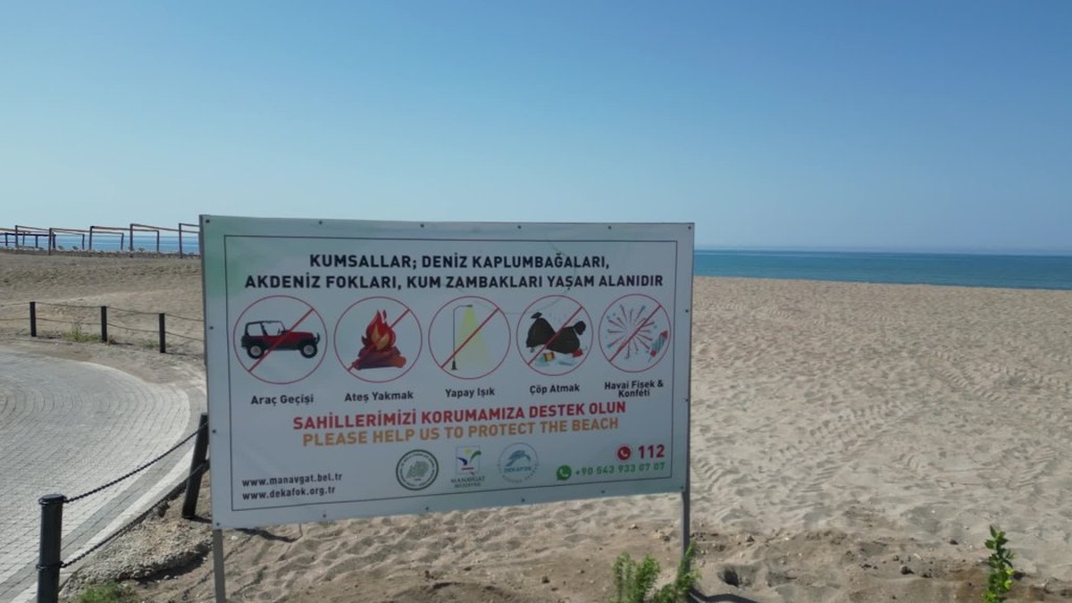 Manavgat'ta deniz kaplumbağaları için koruma çalışmaları