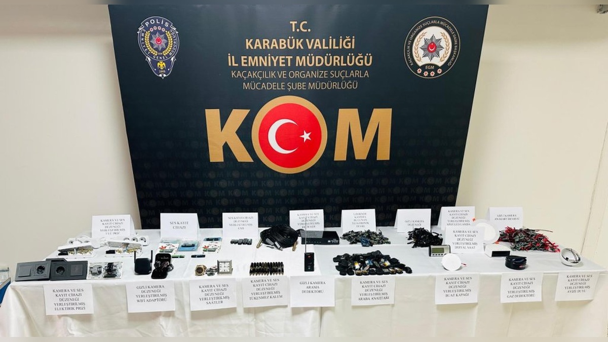 Karabük'te casus kamera satıcısı tutuklandı: 55 bin görüntü kaydı ele geçirildi