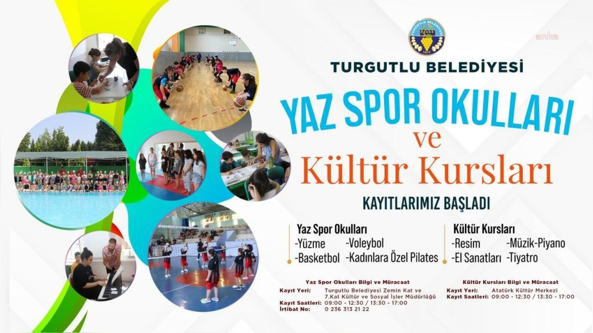 Turgutlu'da yaz spor okulları ve kültür kursları başladı