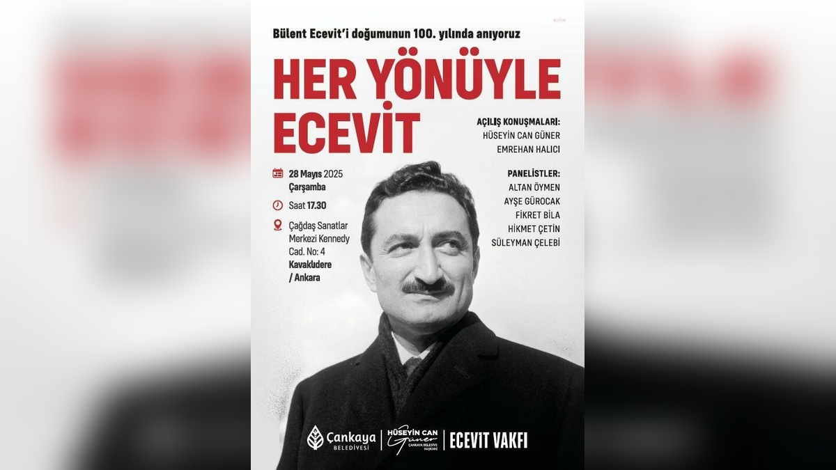 Çankaya'da Bülent Ecevit anılıyor: 100. doğum yıldönümü paneli düzenlenecek