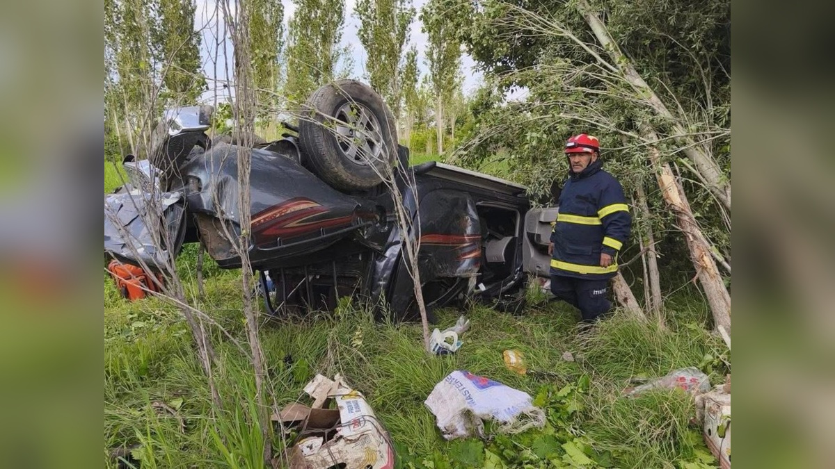Iğdır'da Azerbaycan plakalı araç takla attı: 1 ölü, 4 yaralı