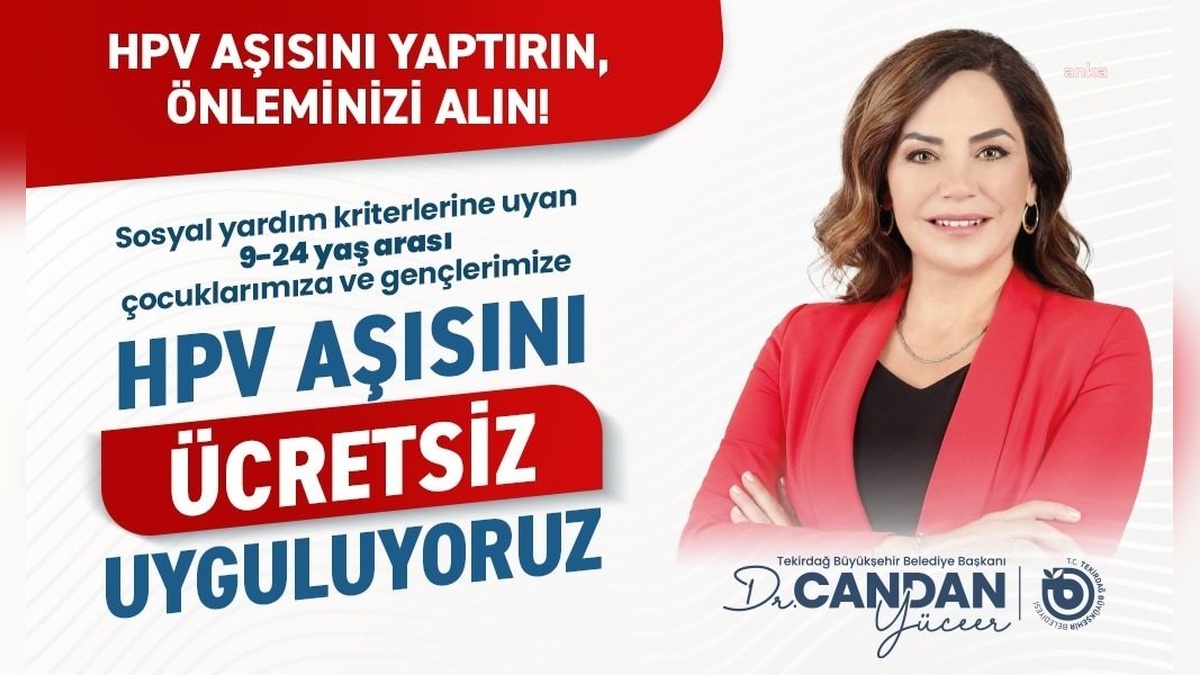 Tekirdağ'da ücretsiz HPV aşısı kampanyası başlıyor