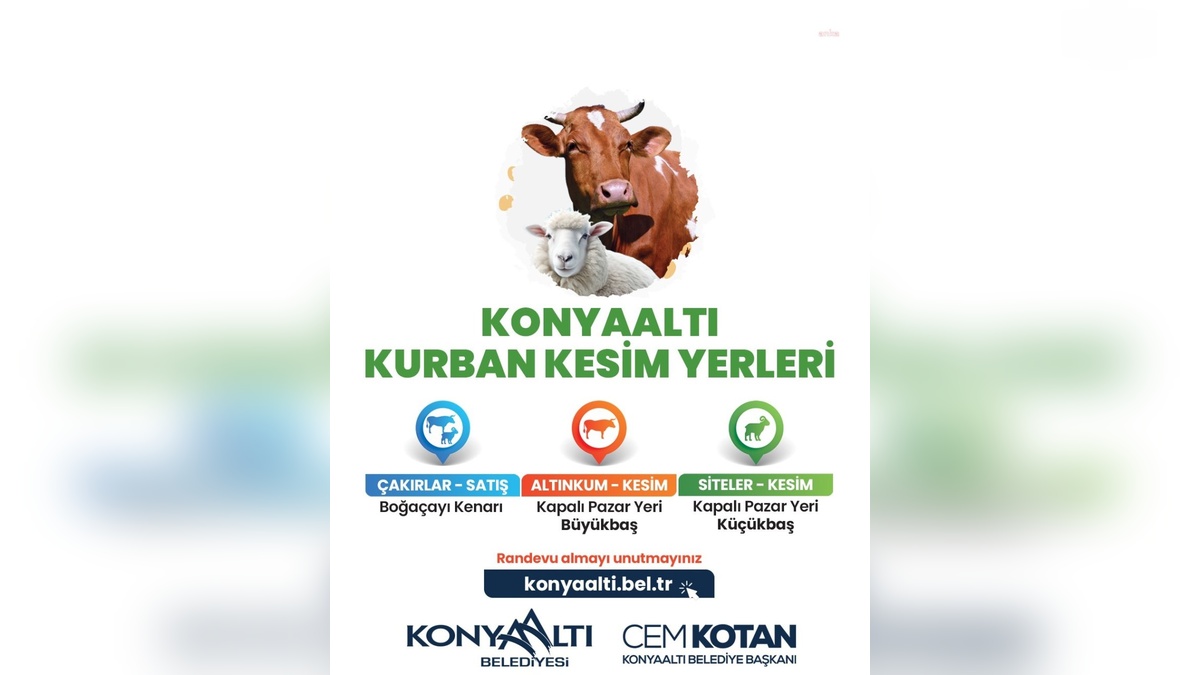 Konyaaltı'nda ücretsiz kurban kesim noktaları kurulacak
