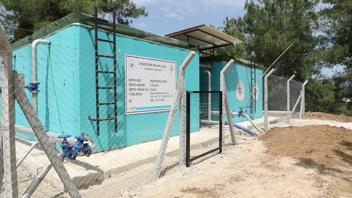 Muğla'da 450 metreküp kapasiteli içme suyu deposu hizmete girdi