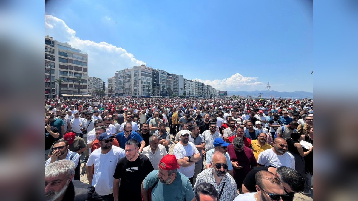 İzmir işçileri Gündoğdu Meydanı'nda: 'Hakkımız olanı istiyoruz'