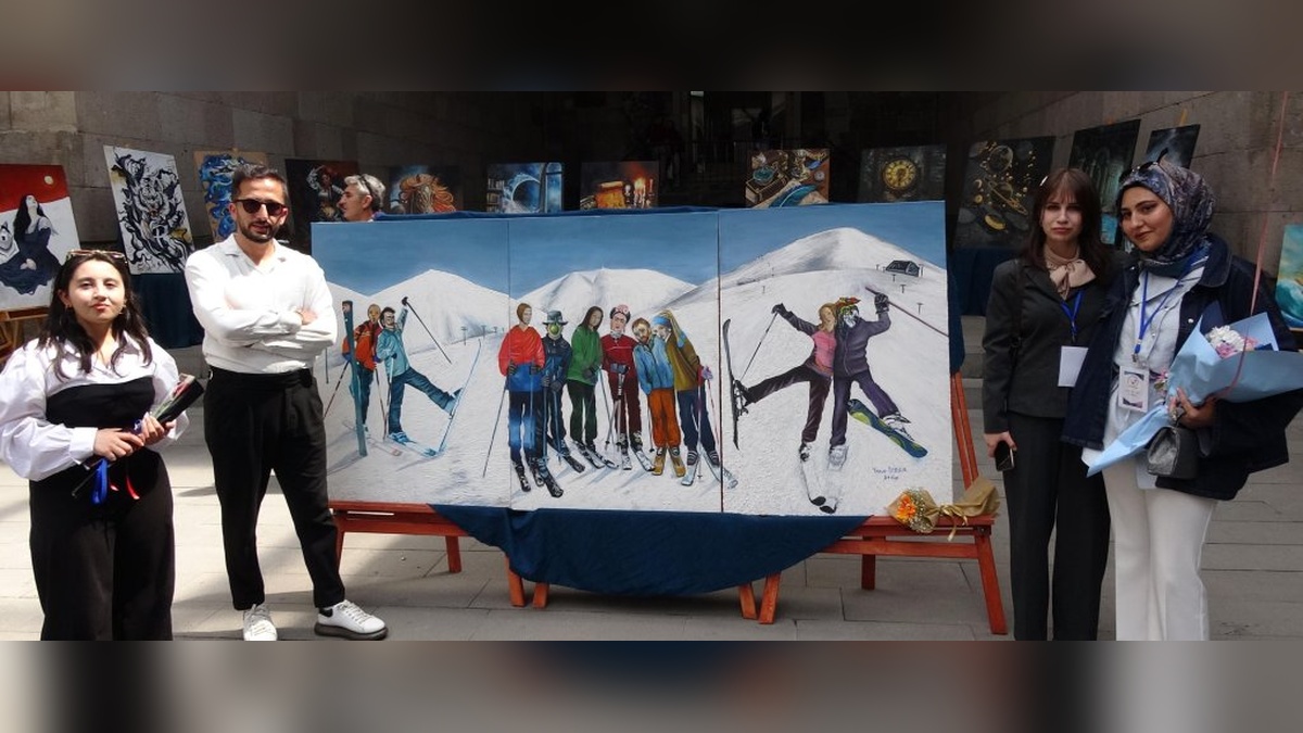 Erzurum'da Palandöken'i anlatan sanat eseri