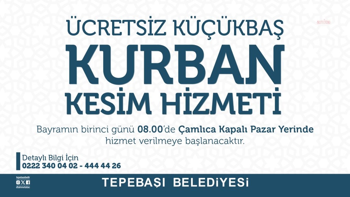 Tepebaşı Belediyesi, Çamlıca Kapalı Pazar Yeri'nde kurban kesim alanını hazırladı